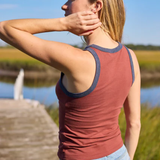 Seas The Day Ringer Tank | Natural Life