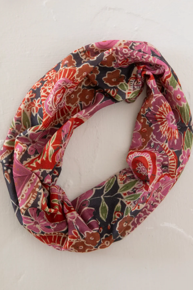 Half Boho Bandeau | Black Sketched Paisley