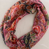 Half Boho Bandeau | Black Sketched Paisley