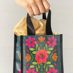 Small Happy Bag | Natural Life | Teal Folk Flower