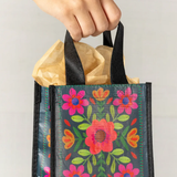 Small Happy Bag | Natural Life | Teal Folk Flower