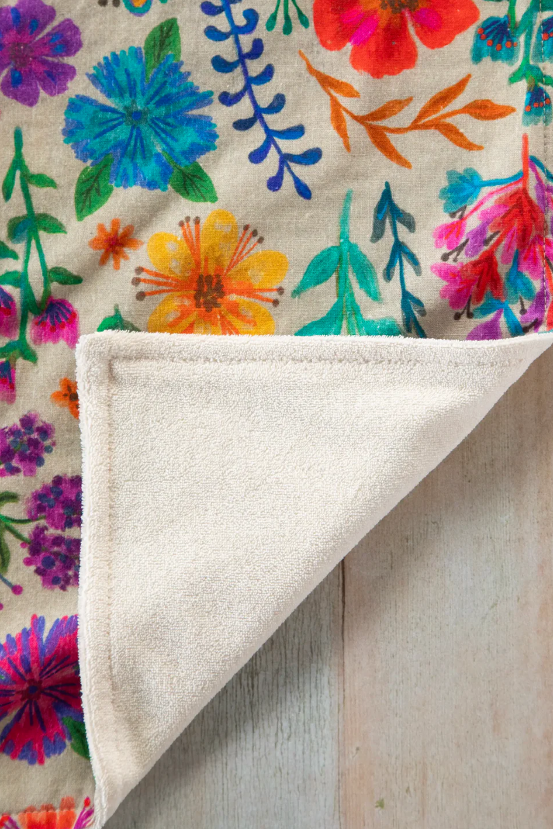 Cotton Dish Towel | Natural Life | Rainbow Cream Floral
