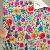 Cotton Dish Towel | Natural Life | Rainbow Cream Floral