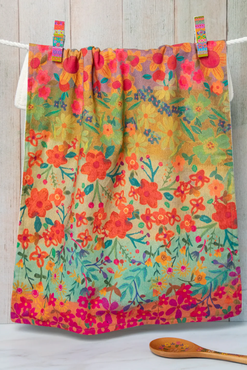 Cotton Dish Towel | Natural Life | Wildflowers