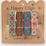 Happy Clips, Multi Folk Flower -Set of 4 | Natural Life