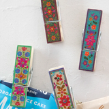 Happy Clips, Multi Folk Flower -Set of 4 | Natural Life
