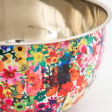 Large Watercolor Floral Stainless Steel Bowl | Natural Life