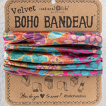 Velvet Boho Bandeau - 70s Striped Plum | Natural Life