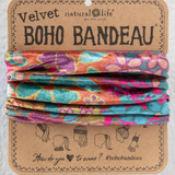 Velvet Boho Bandeau - 70s Striped Plum | Natural Life