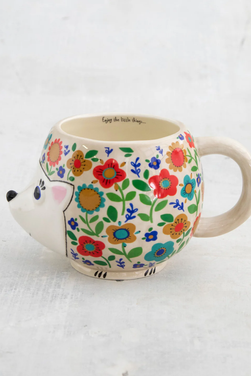 Folk Art Coffee Mug | Natural Life | Harriet The Hedgehog