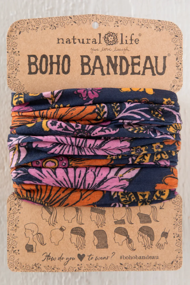 Full Boho Bandeau | Whimsical Daisies Navy