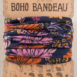 Full Boho Bandeau | Whimsical Daisies Navy