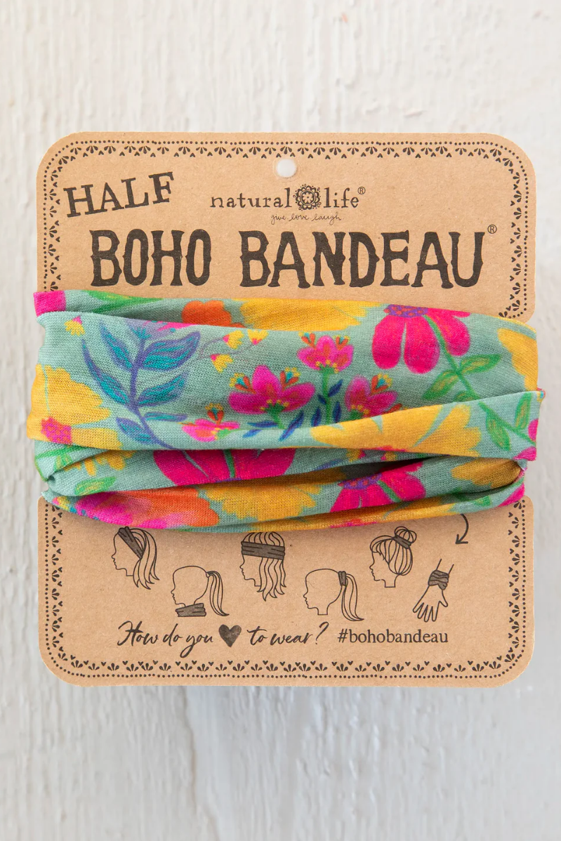 Half Boho Bandeau | Tossed Blue Floral