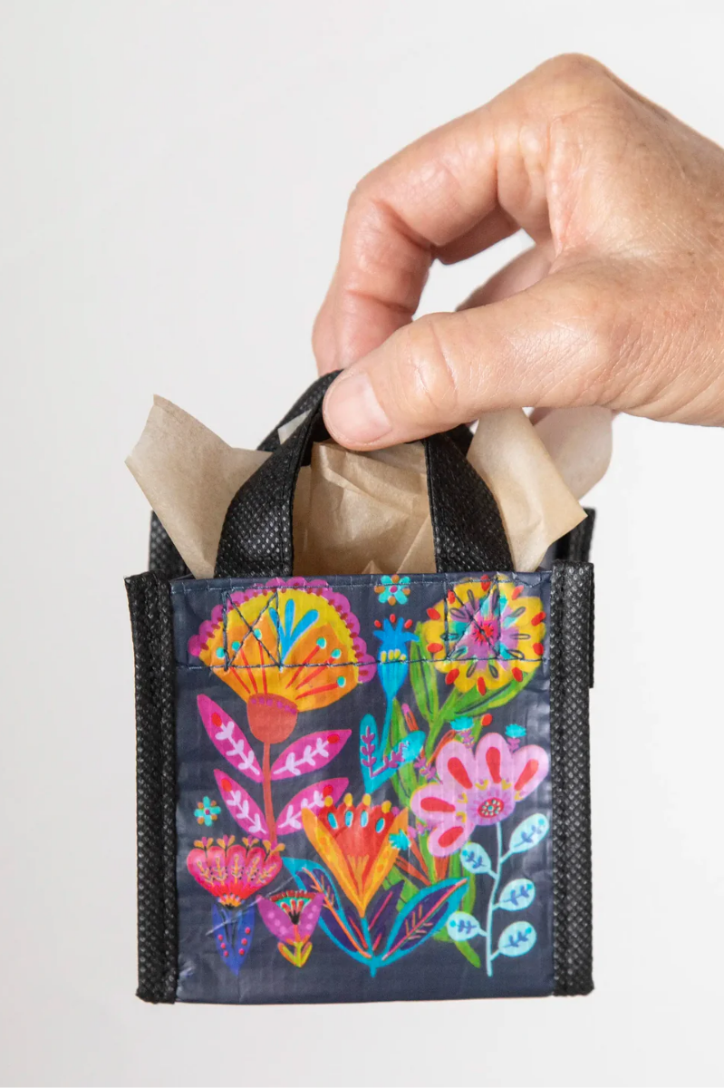 Mini Happy Bag | Natural Life | Navy Folk Flower