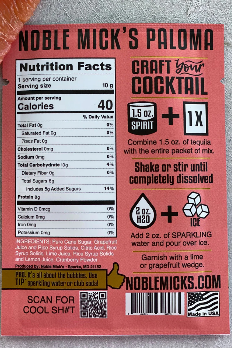 Paloma | Single Serve Craft Mixer | Noble Mick's