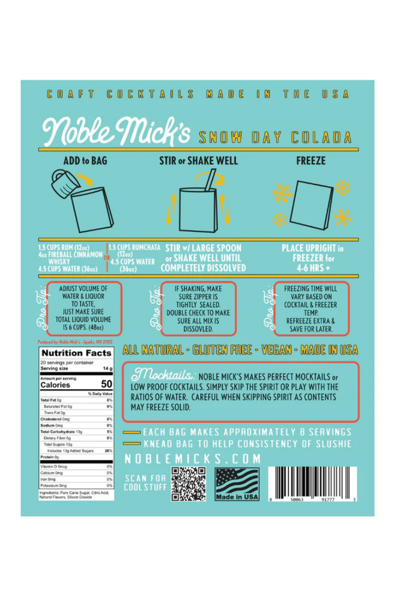 Snow Day Colada Frozen Cocktail