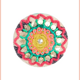 Aztec Embroidered + Beaded Compact Mirror