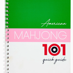 Spiral Notebook on white background. Master American Mahjong with the American Mahjong 101 Quick Start Guide, your perfect in-game companion, conveniently sized at 5.5w x 8.5h. This condensed version of the Mahjong 101 book, targeted towards players with a basic understanding, offers:

20 information-packed pages&nbsp;on American Mahjong specifics, rules, and strategies.
Crystal-clear explanations and engaging visuals&nbsp;for easy learning and reference during play.
Focus on American Mahjong:&nbsp;Forget g