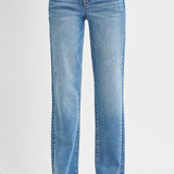 RISEN Tummy Control High Rise Long Straight Jeans