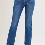 RISEN Tummy Control High Rise Crop Straight Jeans
