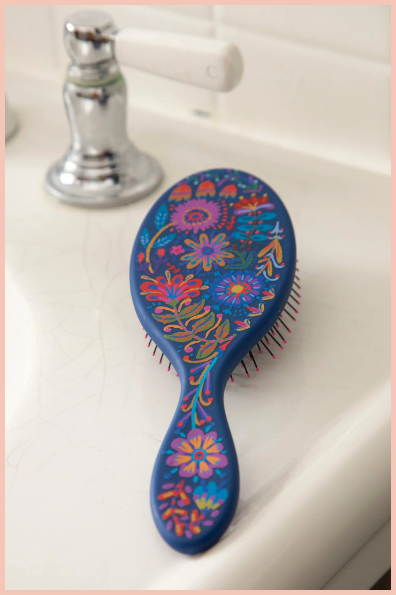 Wet + Dry Detangling Hairbrush | NATURAL LIFE | Navy