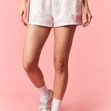 Floral 'USA’ Embroidered Side Tape Shorts