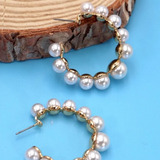 Pearl Hoop Earrings