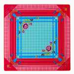 Tile/Game mat with a red border and blue grid pattern on a white background. COMING SOON! Penelope Mat in Tube | Oh My Mahjong