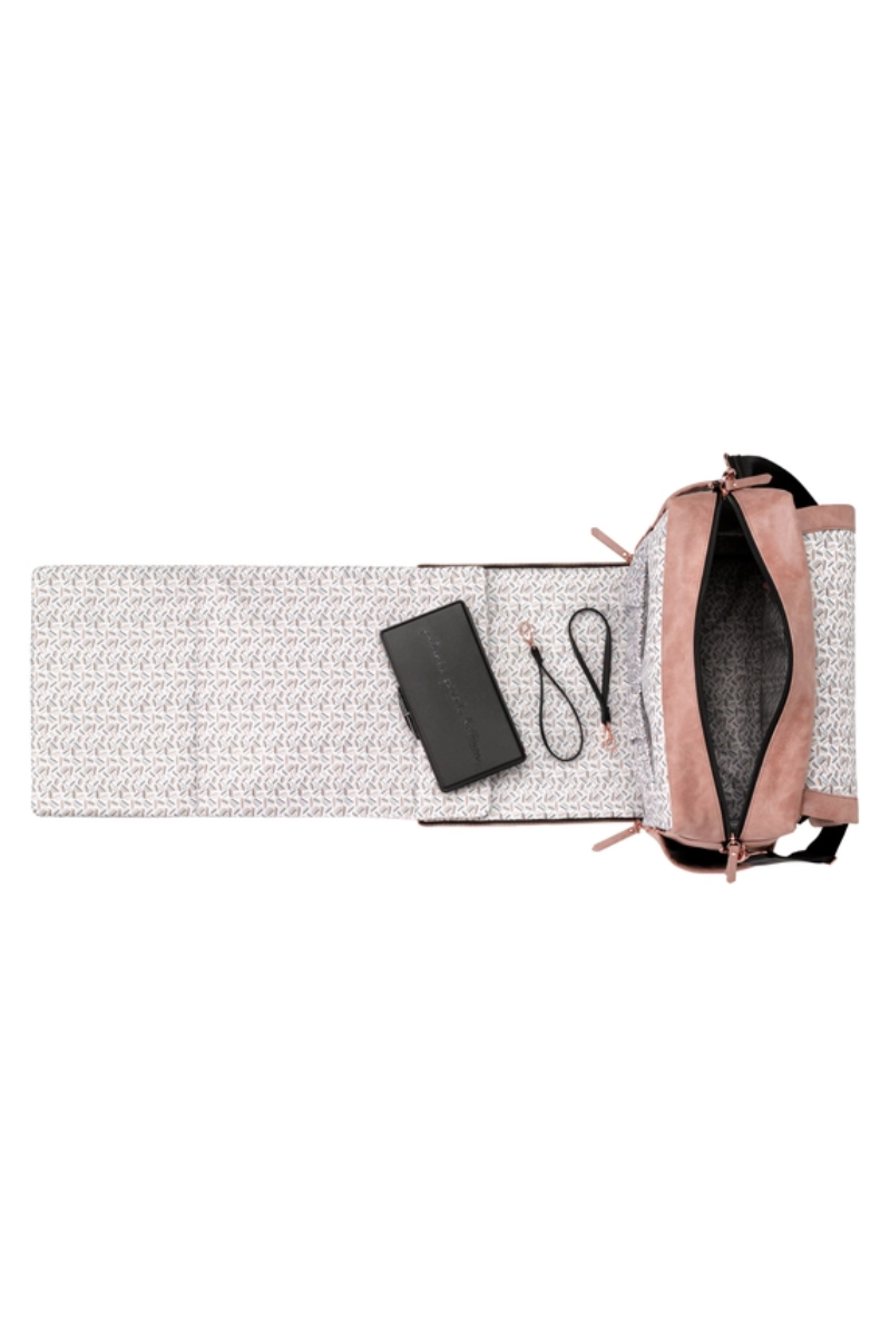 Boxy Diaper Backpack Leatherette | Petunia Pickle Bottom | Dusty Rose