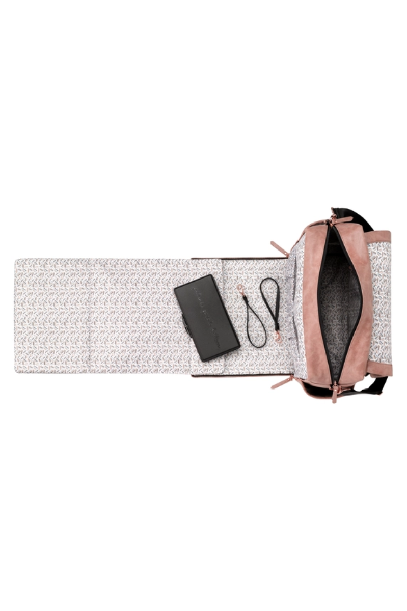 Boxy Diaper Backpack Leatherette | Petunia Pickle Bottom | Dusty Rose