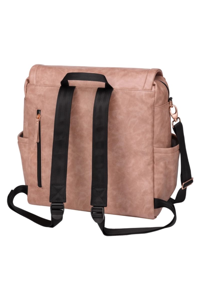 Boxy Diaper Backpack Leatherette | Petunia Pickle Bottom | Dusty Rose