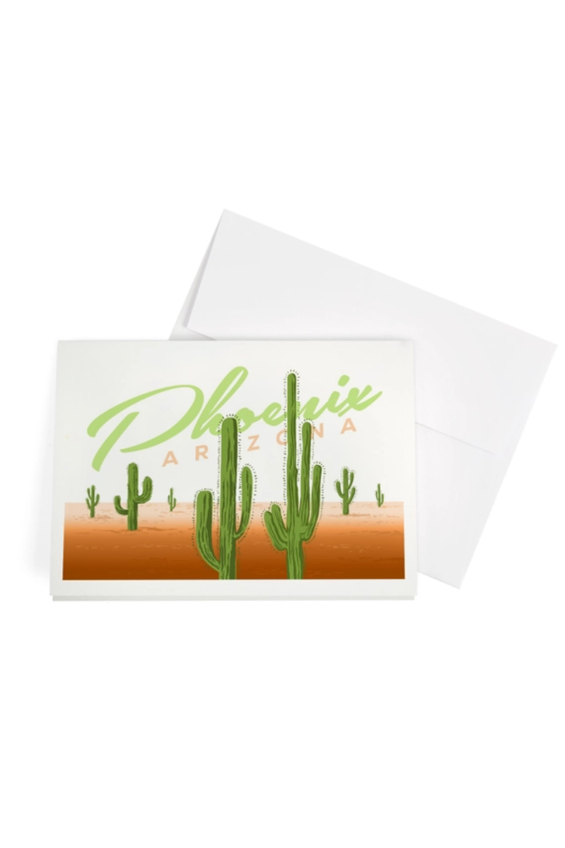 Phoenix, AZ Saguaro Cactus Notecard