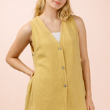 Sunlit Stroll Linen Tie-Waist Shorts