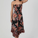 Sunset Garden Hanky Hem Jumpsuit