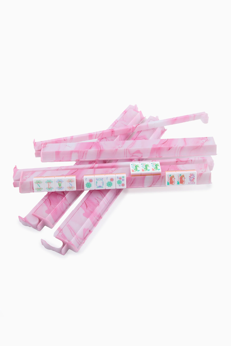 Pink Quartz Rack and Pusher Set | Oh My Mahjong