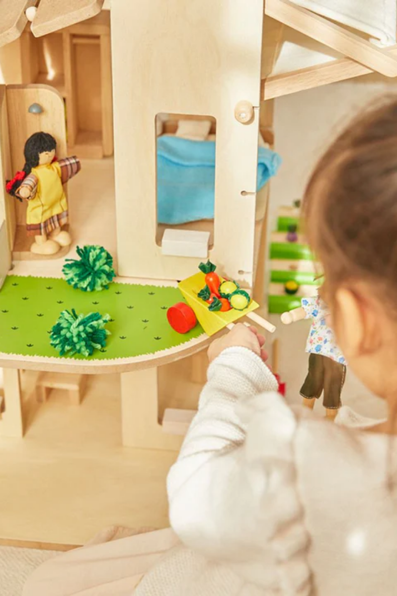 Solar Green Dollhouse + Furniture | Plan Toys