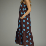 Polka Dot Ruffle Midi Dress