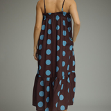 Polka Dot Ruffle Midi Dress