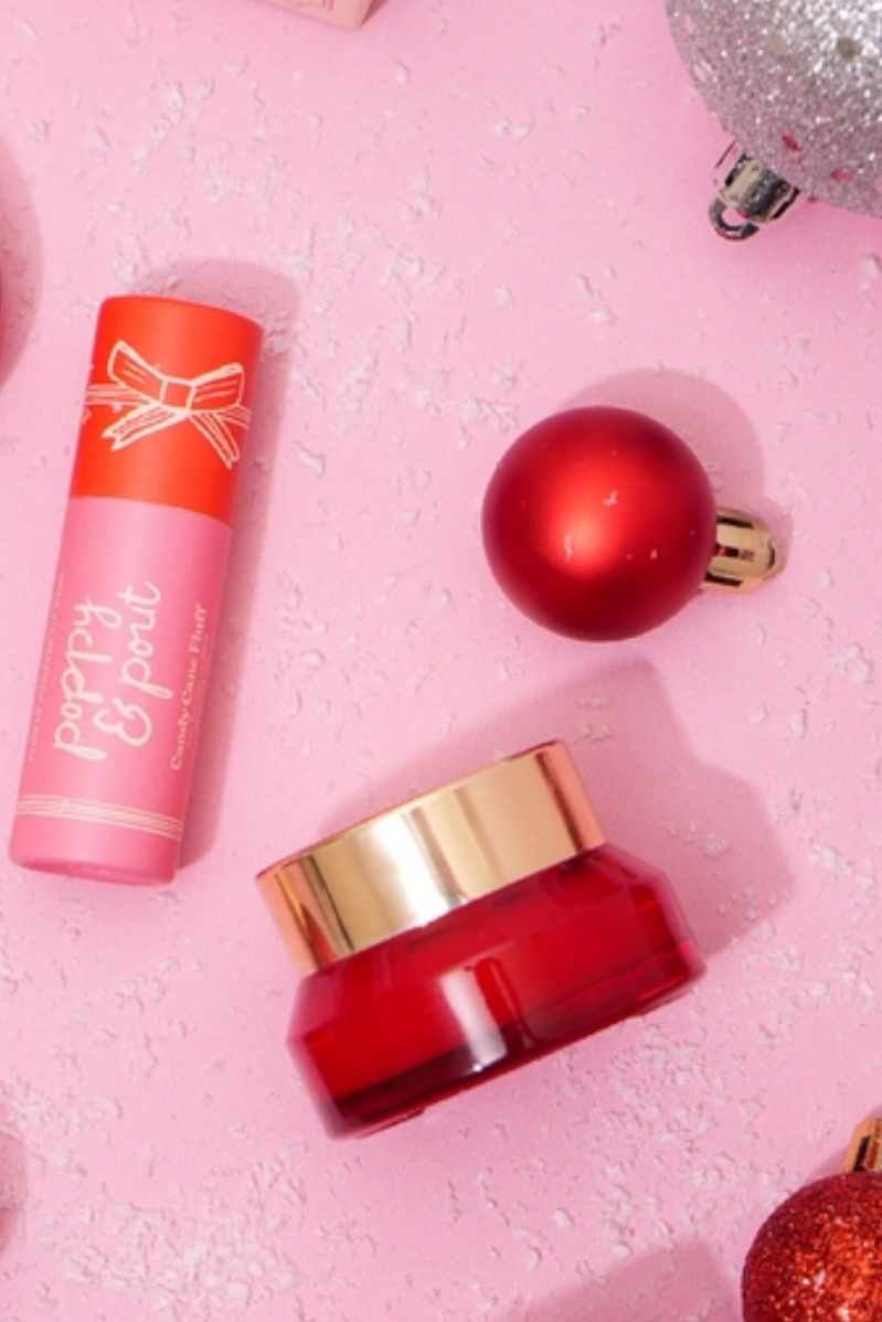 Poppy & Pout Candy Cane Fluff Lip Scrub