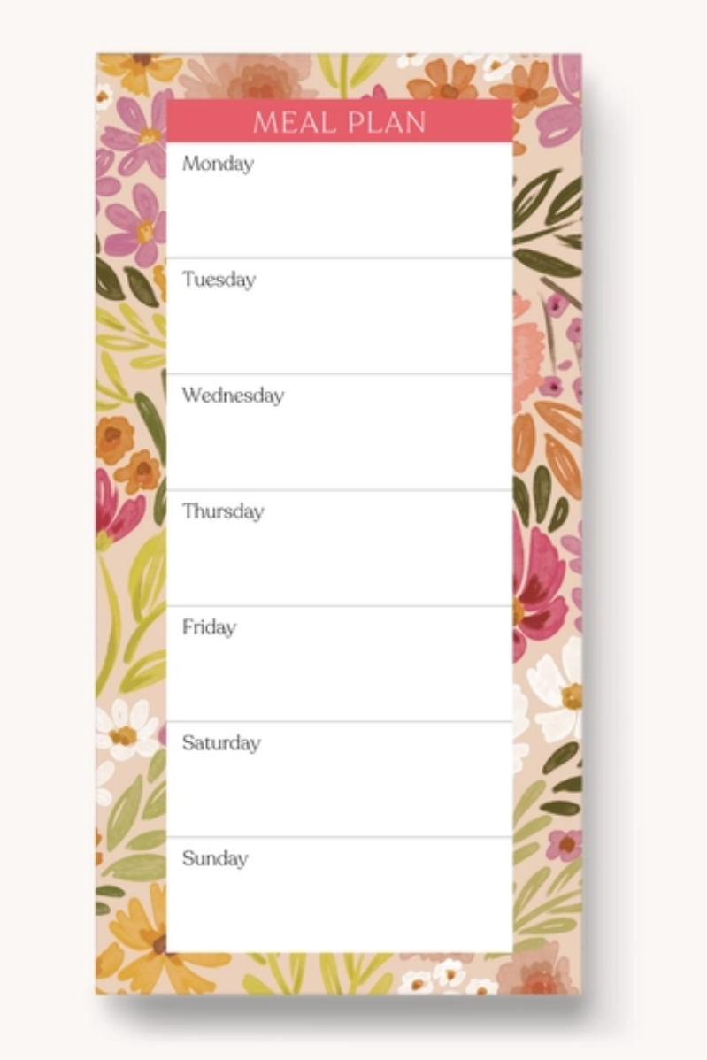 Magnetic Meal Plan Notepad | Primrose Petals