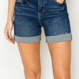 RISEN High Rise Cuffed Shorts