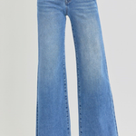 RISEN Tummy Control Mid Rise Wide Leg Jeans
