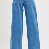 RISEN Pleated Wide Leg Slouchy Jeans