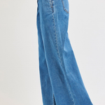 RISEN Pleated Wide Leg Slouchy Jeans