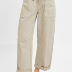 RISEN High Rise Crop Barrel Cargo Pants