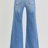 RISEN Tummy Control Mid Rise Wide Leg Jeans