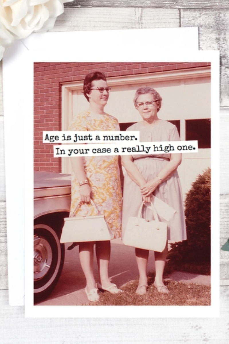 Age Is Just A Number Birthday Card