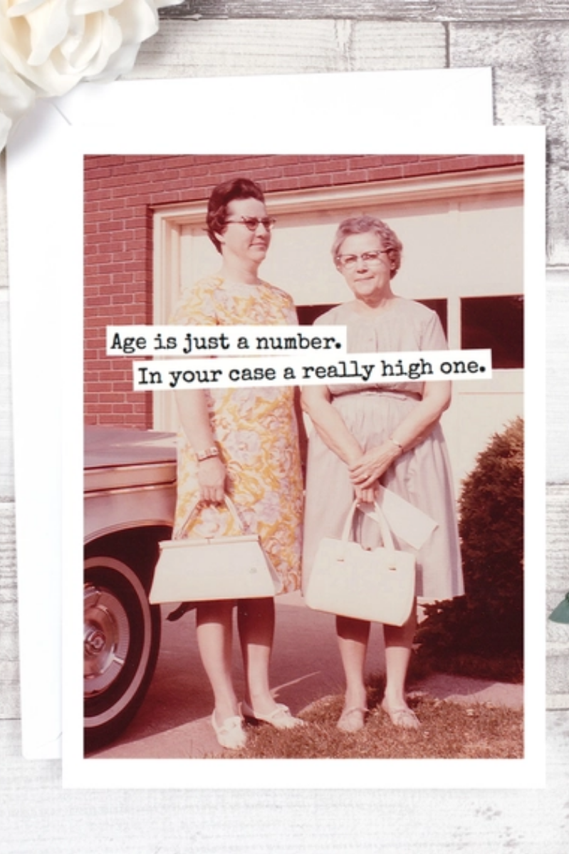 Age Is Just A Number Birthday Card
