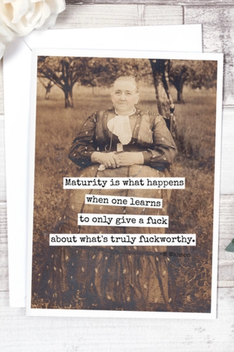 Only Give A Fuck Funny Greeting Card