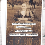 Only Give A Fuck Funny Greeting Card